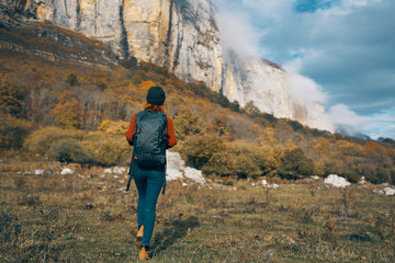 hiker in mountains