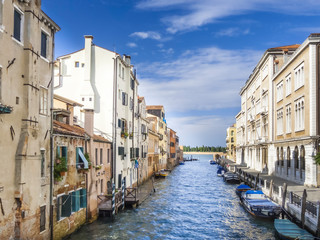canal in Venice with old houses