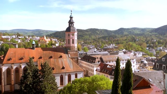 Baden Baden. Various beautiful views of the old town and surroundings