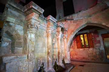 Famous venetian Rimondi Fountain in the historical