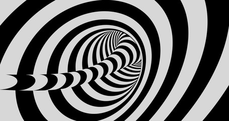 Fototapeta premium Wzór z złudzeniem optycznym. Czarno-biały wzór. Streszczenie tło paski. Ilustracji wektorowych.