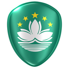 3d rendering of a Macau flag icon.