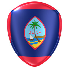 Fototapeta premium 3d rendering of a Guam flag icon.