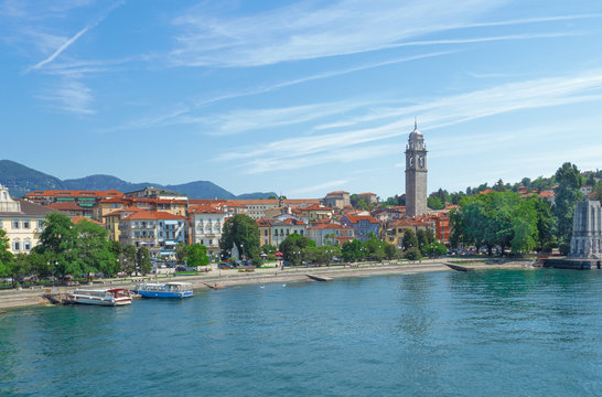 beautiful Pallanza lakeside, Lake Maggiore, piedmont. Italy