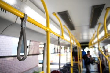 Interior of a city bus