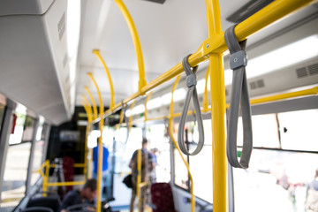 Interior of a city bus
