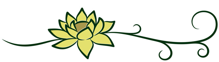 A symbol of the stylized lotus.   