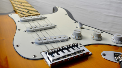 electric guitar . closeup