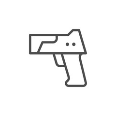 Pyrometer line outline modern icon