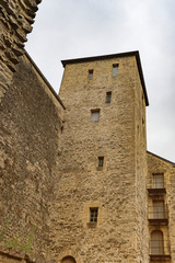 Fototapeta na wymiar Tower of medieval castle. Sedan, France