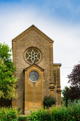 Yellow synagogue. Sedan, France