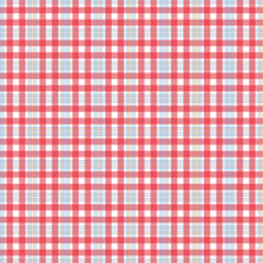 Tartan Pattern in Red and White . Texture for plaid, tablecloths, clothes, shirts, dresses, paper, bedding, blankets, quilts and other textile products. Vector illustration EPS 10