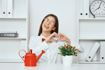 young woman in the kitchen