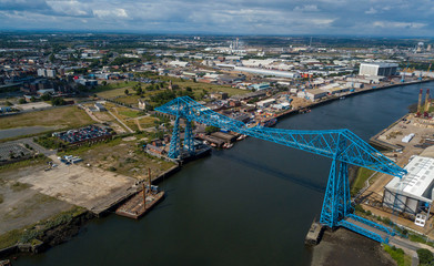 Naklejka premium The Tees Transporter Bridge at Middlesbrough