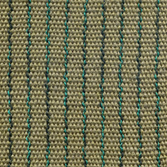Green handwoven woolen fabric with stripes
