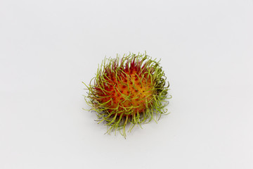 Rambutan isolated on white background with clipping path