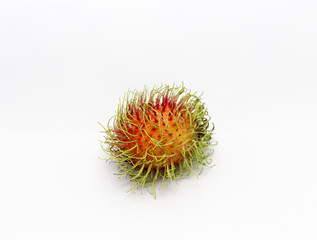Rambutan isolated on white background with clipping path