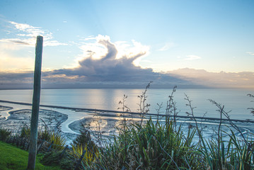 Crazy sunset with ocean