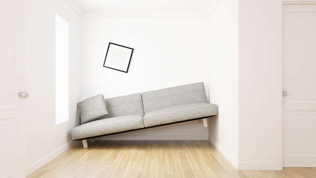 Sofa over size in room