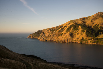 sunset over the lake
