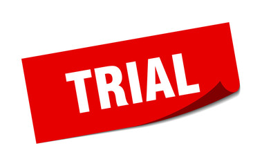 trial sticker. trial square isolated sign. trial