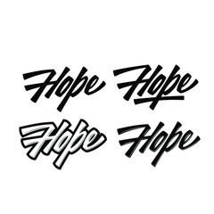 Typography Lettering Phrase Hope Isolated on the White Background. Hand Drawn Brush Calligraphy for Typography Greeting and Invitation Card or T-shirt and Apparel Print Design.