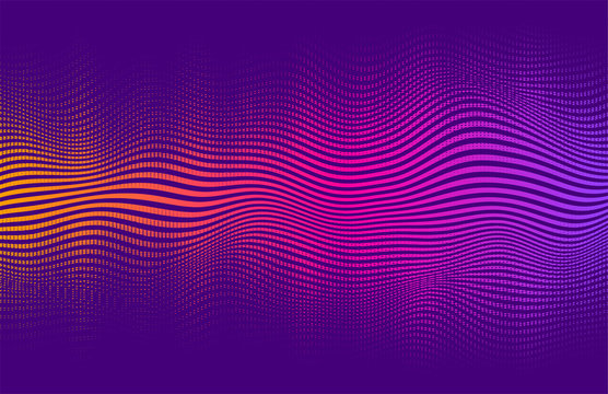 Abstract Halftone Gradient . Vector Vibrant Background, With Blending Colors And Textures.