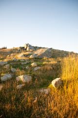 autumn in the mountains with rocks