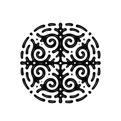 Asian design circle with  ornament pattern