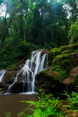 Waterfalls in the rainy season, wetness in the rainy season