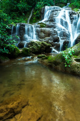 Waterfalls in the rainy season, wetness in the rainy season
