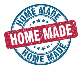 home made stamp. home made round grunge sign. home made