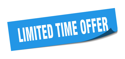 limited time offer sticker. limited time offer square isolated sign. limited time offer