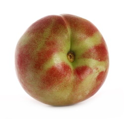 Fresh peach fruit isolated on white background
