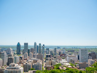Fototapeta na wymiar Scenic view of Montreal, Canada, in the middle of summer
