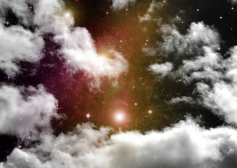 galaxy in a free space. 3D rendering