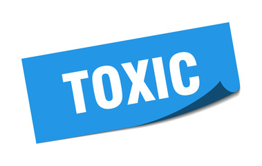 toxic sticker. toxic square isolated sign. toxic