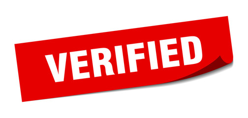 verified sticker. verified square isolated sign. verified
