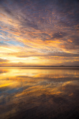 sunset in the at the beach
