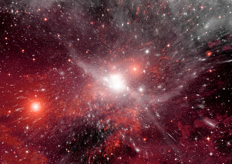 galaxy in a free space. 3D rendering