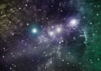 galaxy in a free space. 3D rendering