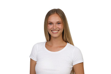 Fototapeta premium Blonde hübsche Frau lacht