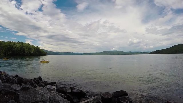 Beautiful landscape scenes at lake jocassee south carolina