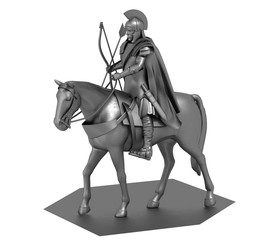 Fototapeta premium rider, warrior on horseback, 3D rendering, 3D illustration