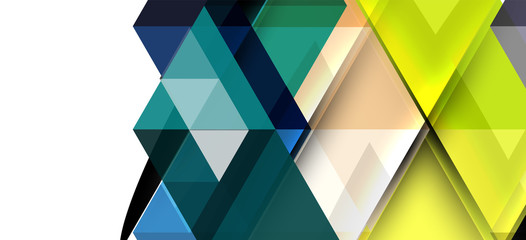 Abstract triangle pattern, colorful backdrop. Presentation template. Modern textured shape. Trendy modern style