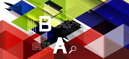 Abstract concept triangle graphic element. Technology background. Banner, poster template