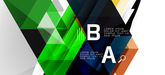 Abstract concept triangle graphic element. Technology background. Banner, poster template