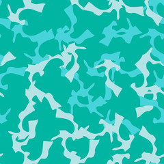 Sea camouflage of various shades of blue and green colors