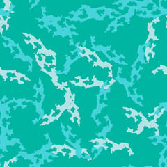 Sea camouflage of various shades of blue and green colors