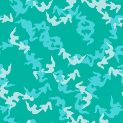 Sea camouflage of various shades of blue and green colors